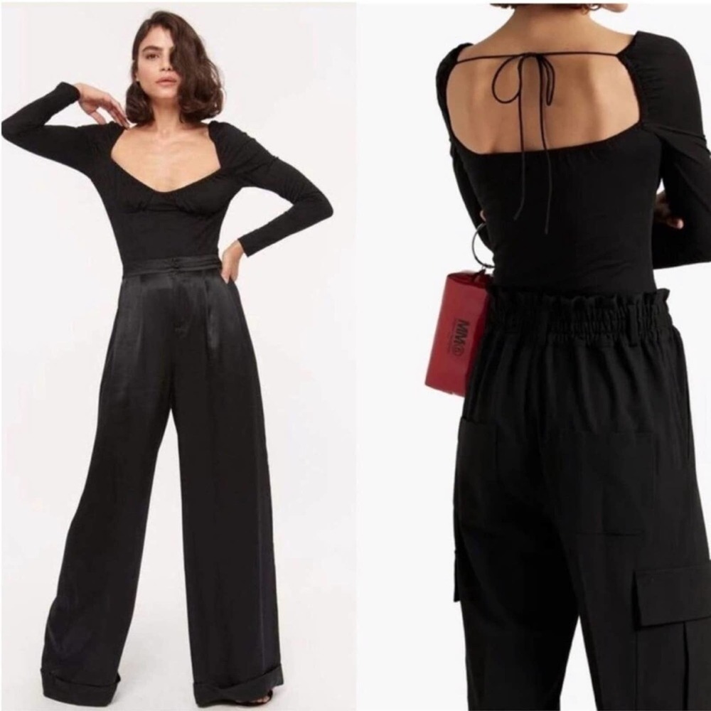 NWT CAMI NYC Cooper Tie Back Bodysuit Size Large